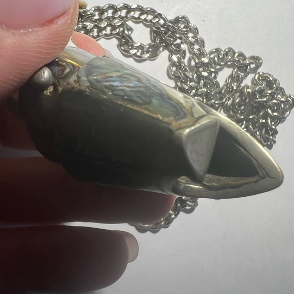 Vintage Abalone Articulated Fish Bottle Opener Mexican Silver - Picture 8 of 15